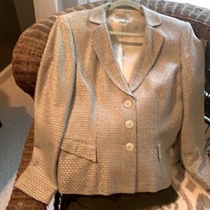 Talbot Cream, black, grey blazer suit jacket.